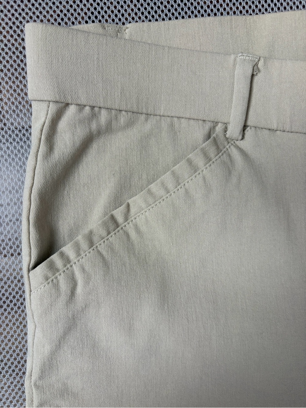 Rafaella Comfort Tan Khaki Crop Dress Pants Plus Sz 16 Straight Leg Stretch EUC - Picture 3 of 14